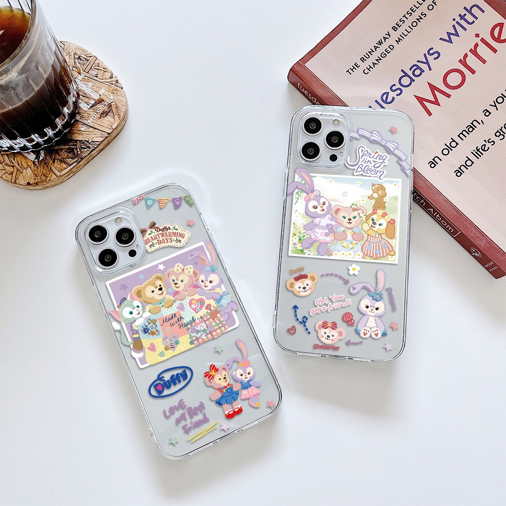 DISNEY Ốp Điện Thoại Tpu Dẻo Hình Gấu Duffy Cho iPhone 11 12 13 pro max XS X XR XSMax 7 8 6 6s plus 5 4 SE 2020