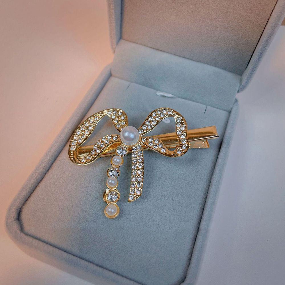 VANES1 Kẹp Tóc Hình Nơ / Bông Hoa Bằng Hợp Kim Ngọt Ngào Cho Nữ