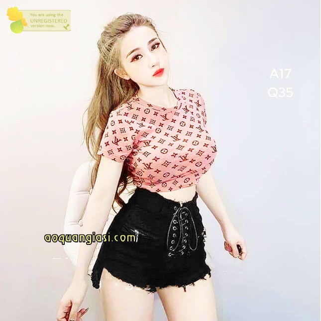 Quần short lưng tua dây kéo đùi mẫu 6 MT406
