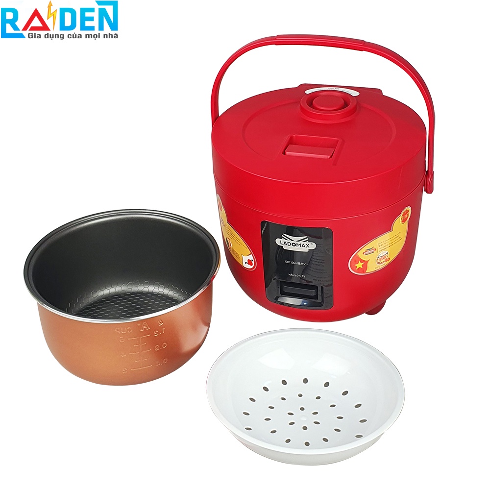 [HÀNG CHÍNH HÃNG] Nồi cơm điện mini 1.2L Ladomax HA-712 dành cho 2 - 3 người ăn như gia đình nhỏ, sinh viên