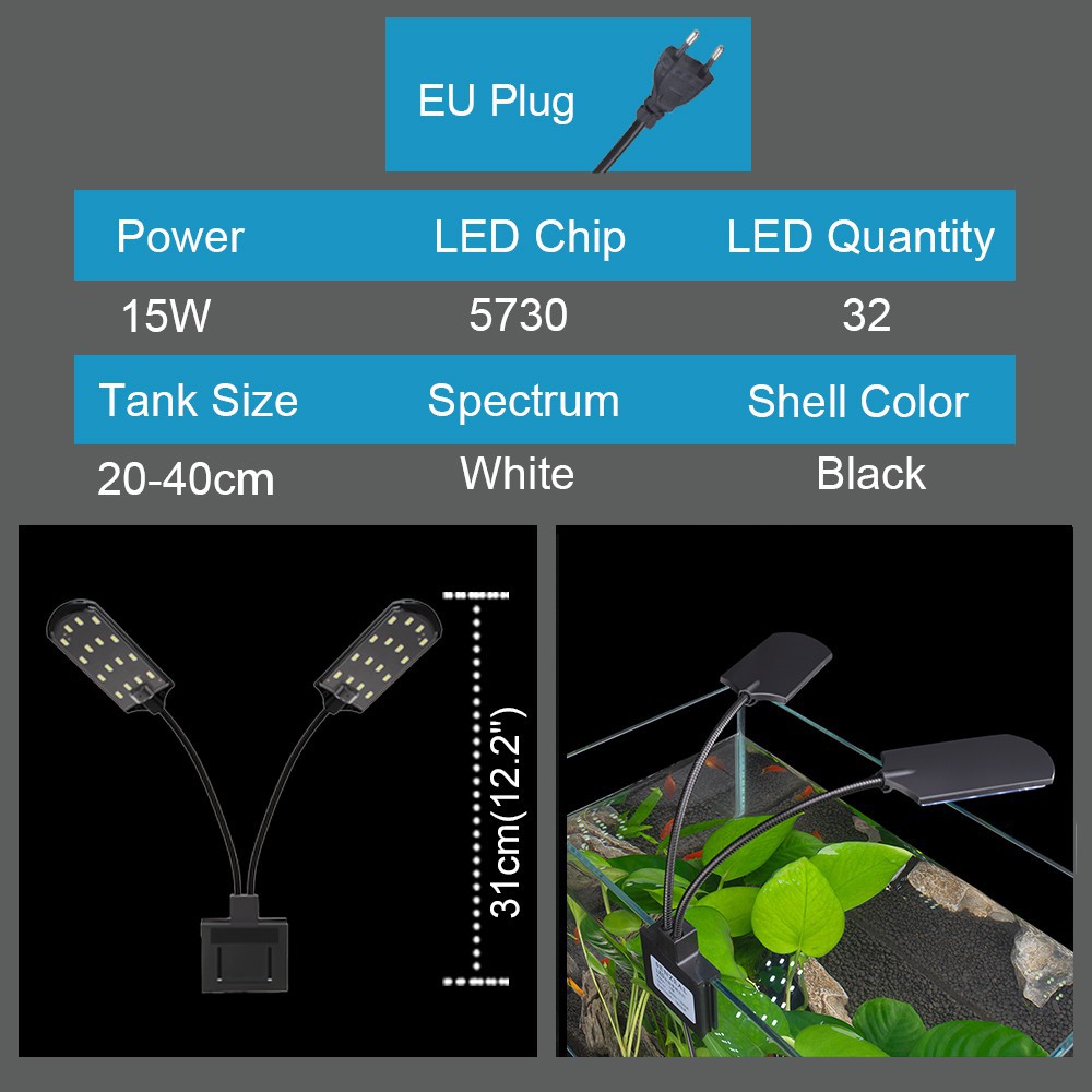 ĐÈN LED KẸP BỂ CÁ X7 - ĐÈN LED KẸP GIÁ RẺ NHẤT- ĐÈN HỒ THỦY SINH - HỒ CÁ CẢNH