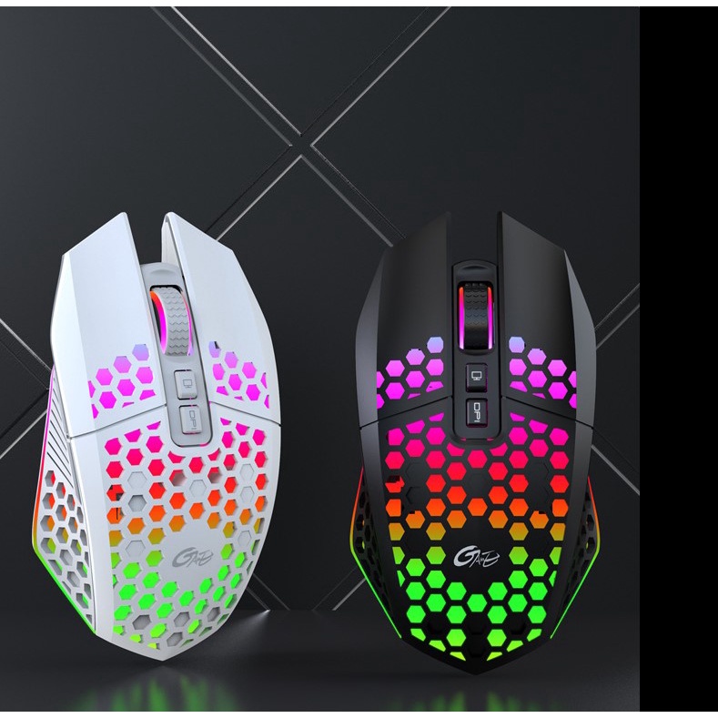 Chuột Gaming Không Dây X801 Thiết Kế Độc Lạ Có Đèn LED Phát Sáng Nhiều Màu Thiết Kế Hiện Đại Phong Cách