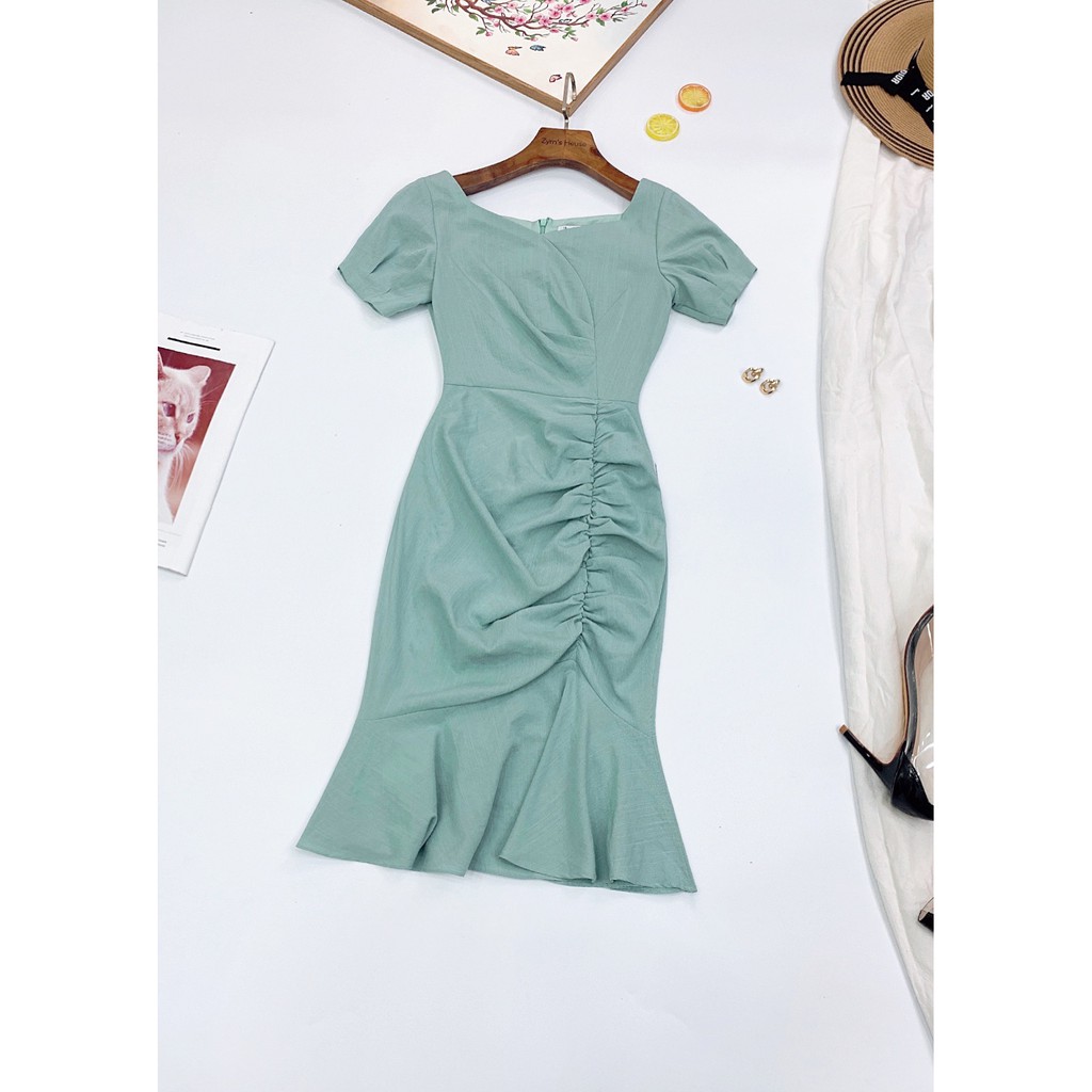 Váy cổ vuông đuôi cá chun thân dưới Zym's House - LT141 | BigBuy360 - bigbuy360.vn