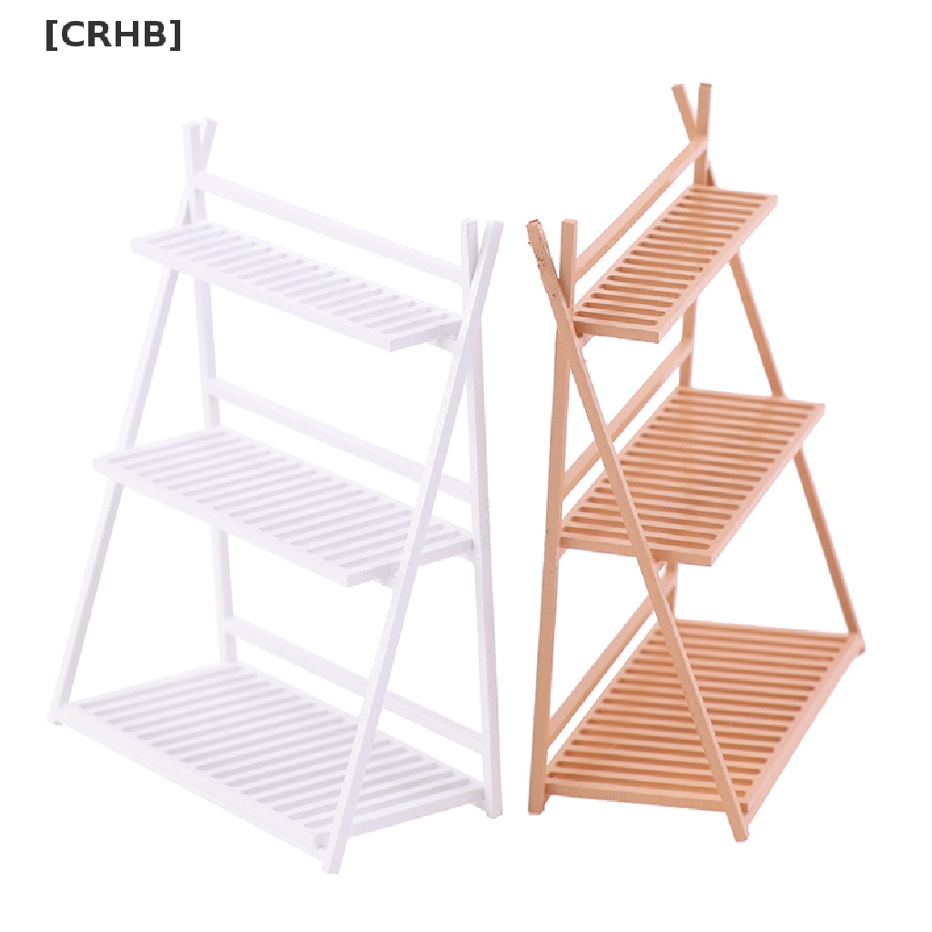 [CRHB] 1:20 Dollhouse Miniature Rack Shelf Flower Stand Decoration DIY Accessories Toys Hot Sell