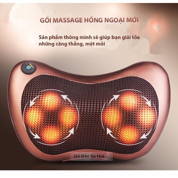 Gối Massage Hồng Ngoại 8 Bi Hàn Quốc (Chính Hãng).