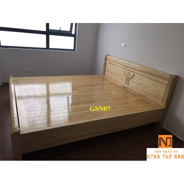 GIƯỜNG GỖ SỒI NGA GSN07