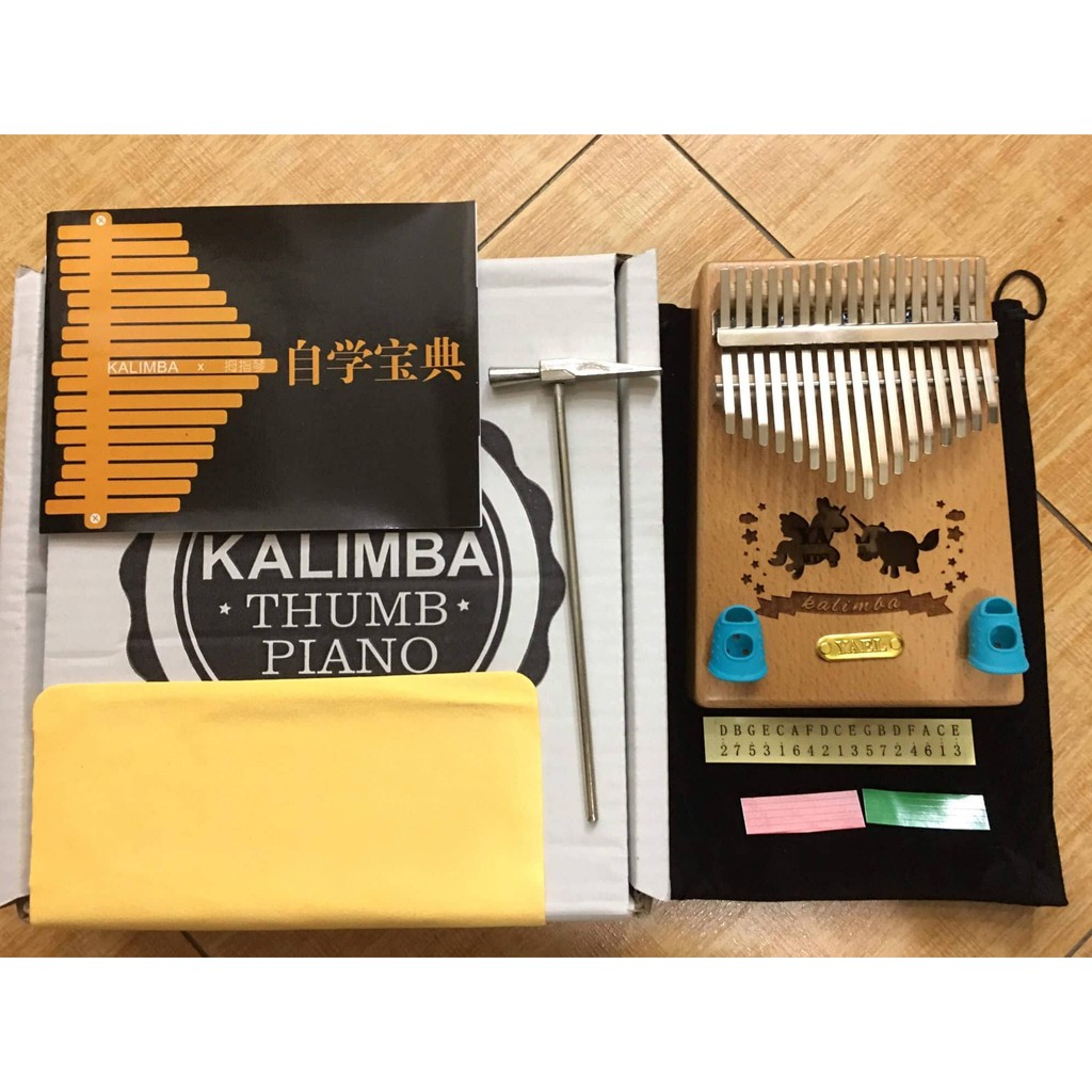 ĐÀN KALIMBA YAEL Gỗ Kỳ Lân - 17 PHÍM - THUMB PIANO - tặng full phụ kiện - HÀNG CÓ SẴN