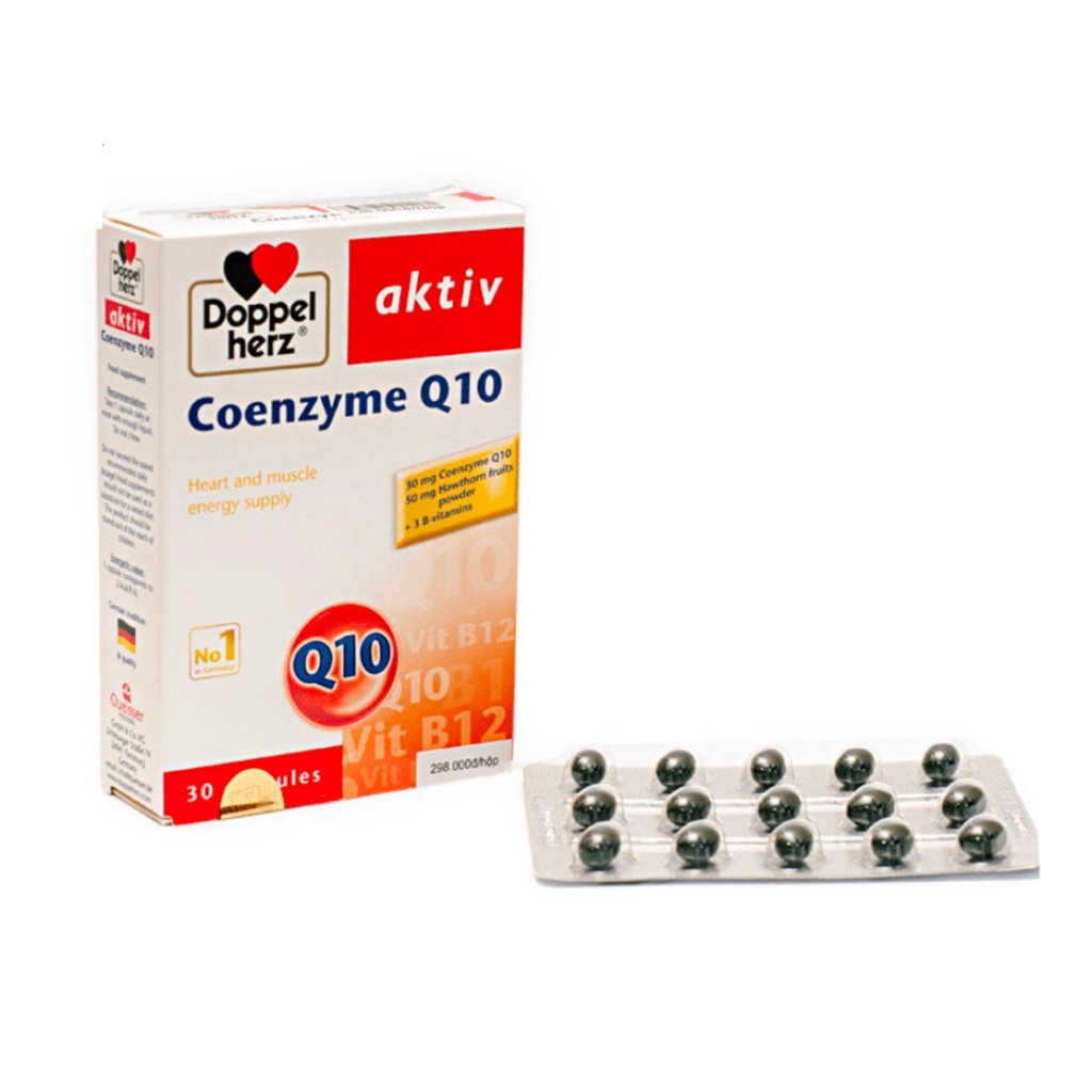 Viên Uống Bổ Tim Coenzyme Q10 Doppelherz Giúp Tăng Cường Sức Khỏe Tim Mạch (Hộp 30 Viên)