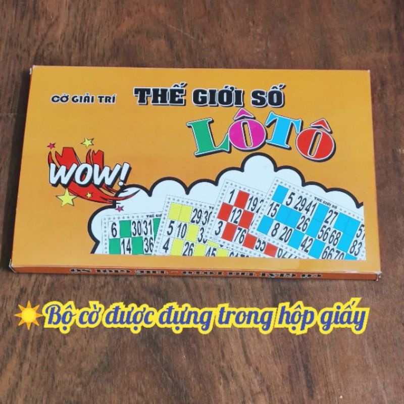 Trò chơi Lô tô giải trí hộp giấy đẹp WOW