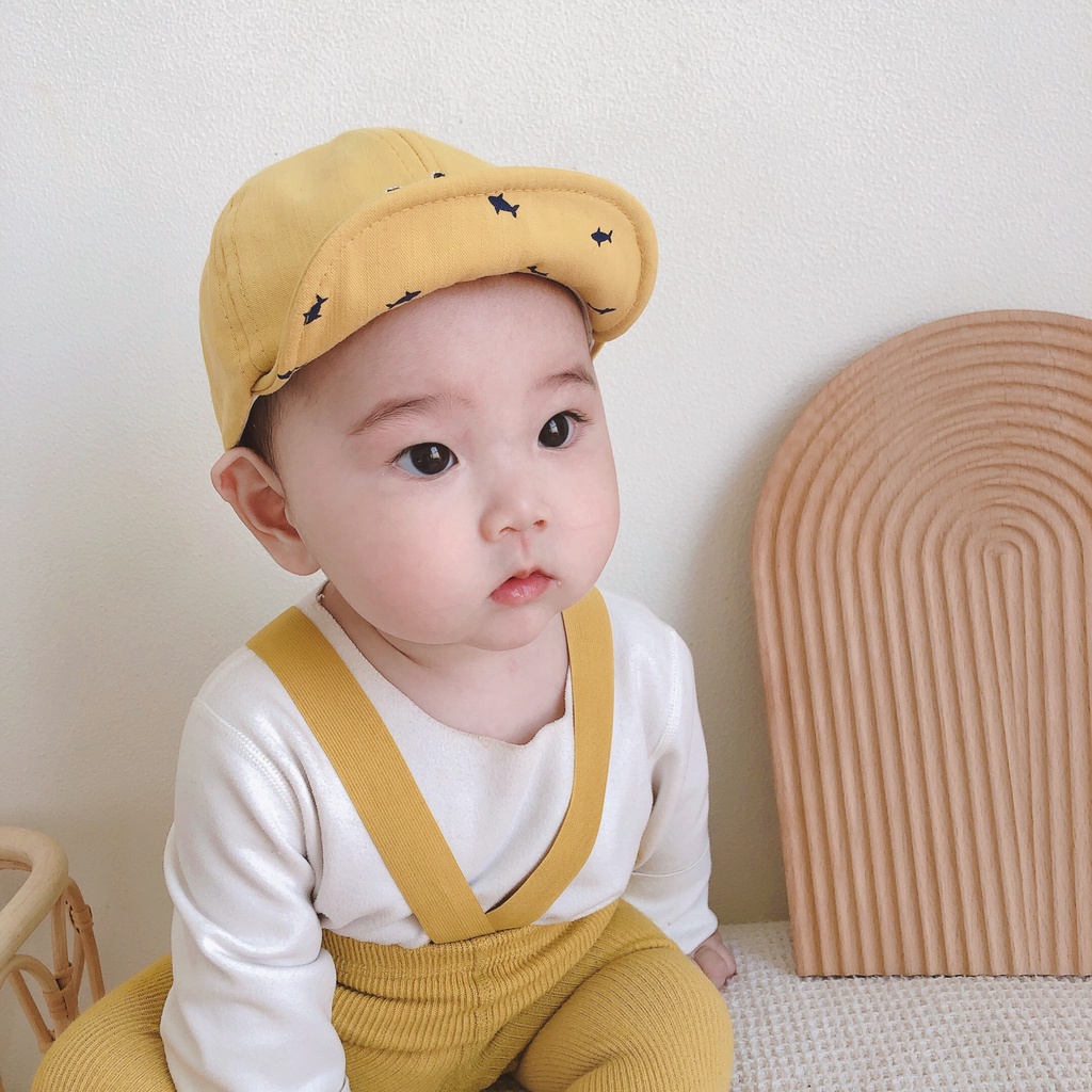 Mũ Lưỡi Trai Hình Chất Vải Xịn Họa Tiết Hình Cá Đáng Yêu Cho Bé 3 - 12 Tháng