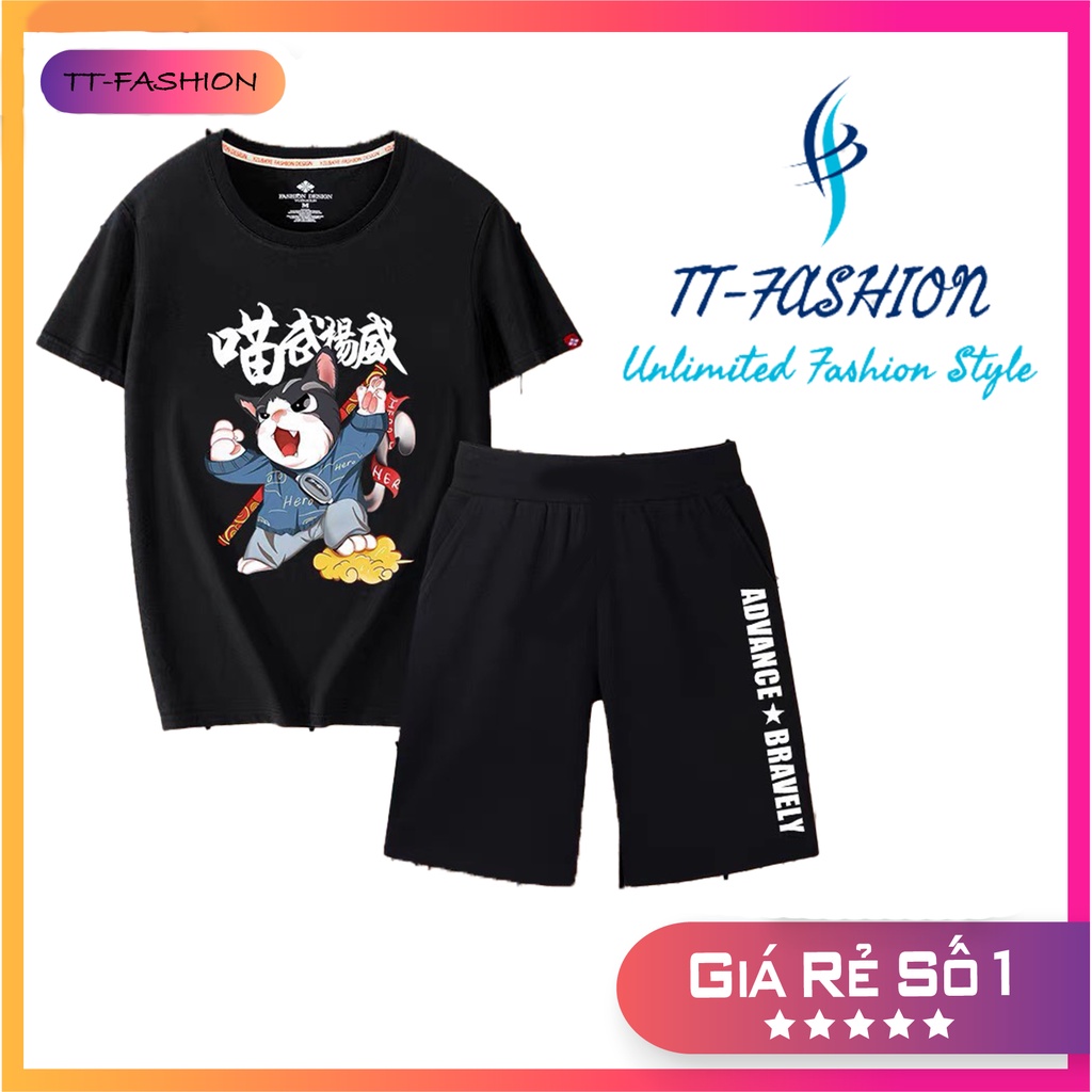 Đồ bộ thời trang nam Mẫu in hình Chuột Lướt Mây cực hot Cuối năm, Mặc đẹp mọi lứa tuổi TT-Fashion