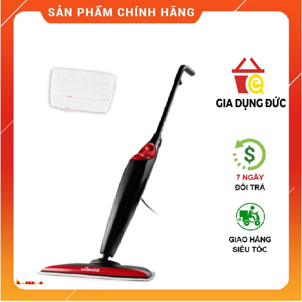 cây Lau nhà hơi nước, máy lau nhà hơi nước 100 độ C Vileda chữ nhật 2 khăn, khử khuẩn nhập khẩu chính hãng ĐỨC