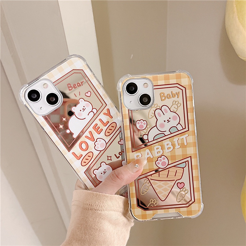 Ốp lưng iphone Ốp Điện Thoại Mặt Gương Trang Điểm Chống Sốc Cho Apple iPhone6/7/8Plus 14proMax XR 11/12 Pro 13Pro Max Dinuo case