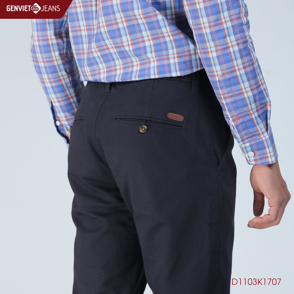 Quần dài kaki col thụng nam D1103K1707 GENVIET