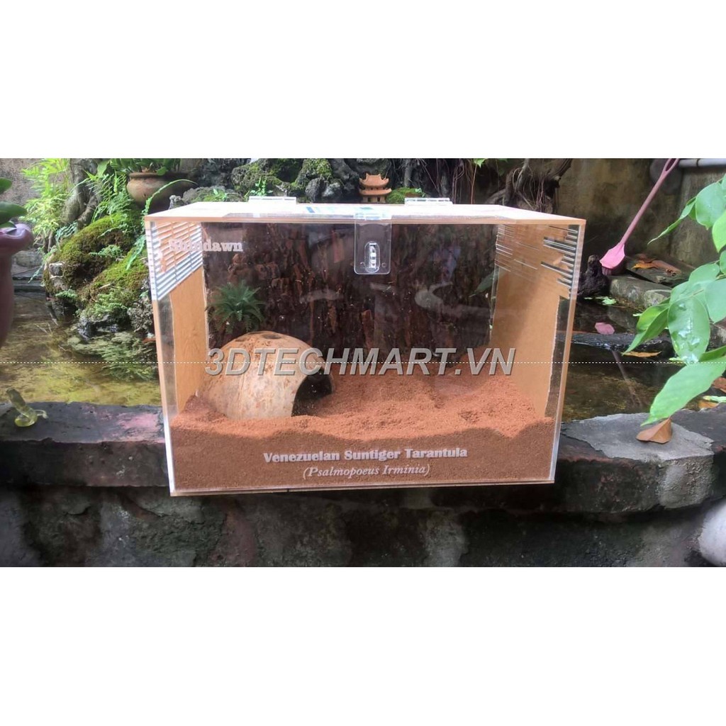 Hộp Nuôi Nhện Cao Cấp 30-20-20 Dán (tank tarantula) chỉ tank