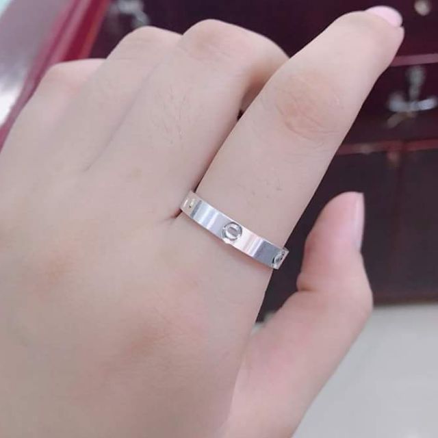 Nhẫn Catier bạc ý