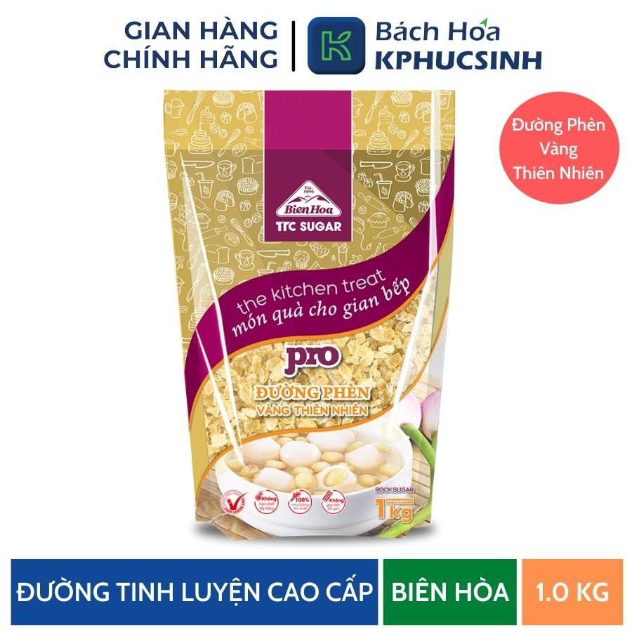 [HCM Giao Nhanh] Đường Phèn Vàng Thiên Nhiên 1Kg