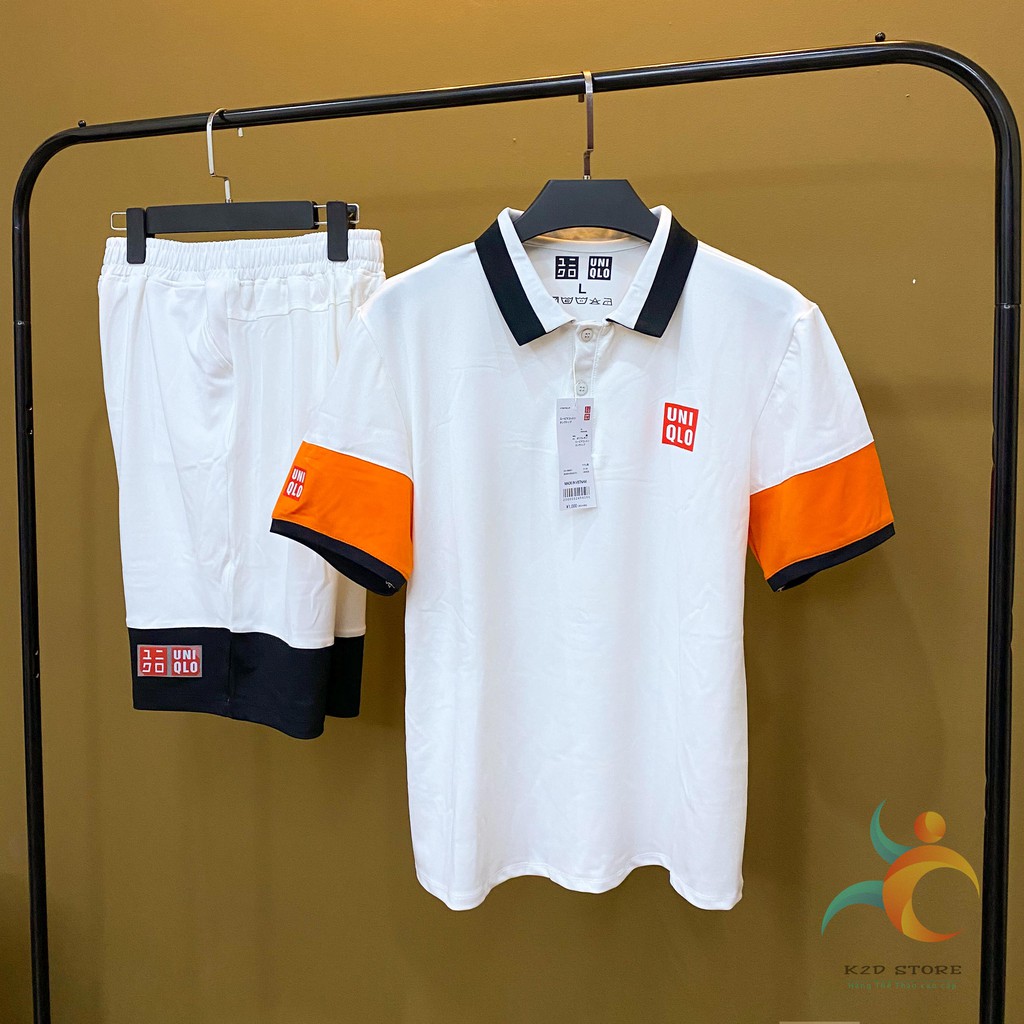 Bộ Uniqlo nam, bộ thể thao 2021 vải gai co giãn 4 chiều,logo in nhiệt siêu đẹp