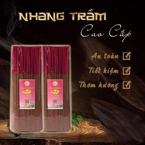Nhang Trầm thơm cao cấp Búp Sen 38cm 1Kg - Trầm hương sạch tự nhiên