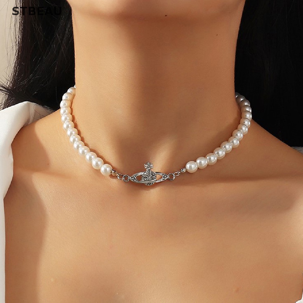 [Cxsteau] Vòng cổ Mặt Đá Saturn Cổ Điển Cho Nữ