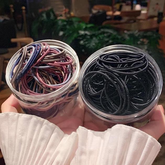 (Có sẵn) - combo 100 chun buộc tóc nhiều màu
