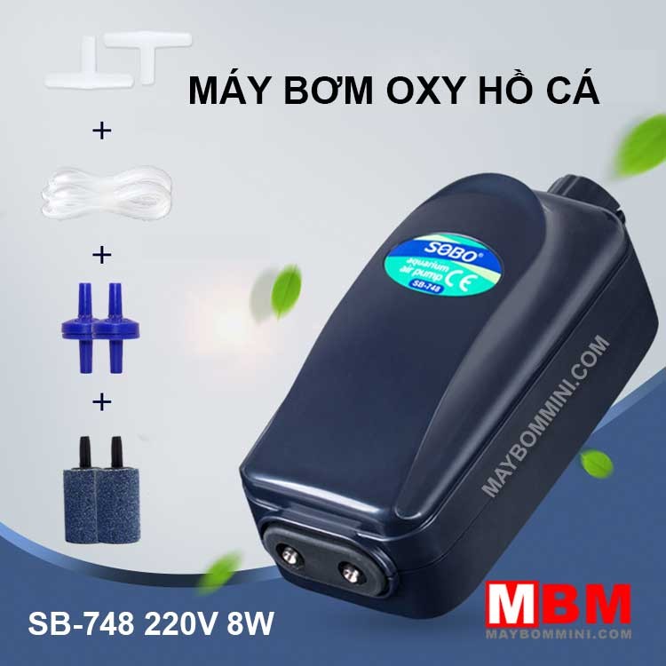 [FREESHIP 99K]_Máy tạo oxy hồ cá SB-748 220V 8W