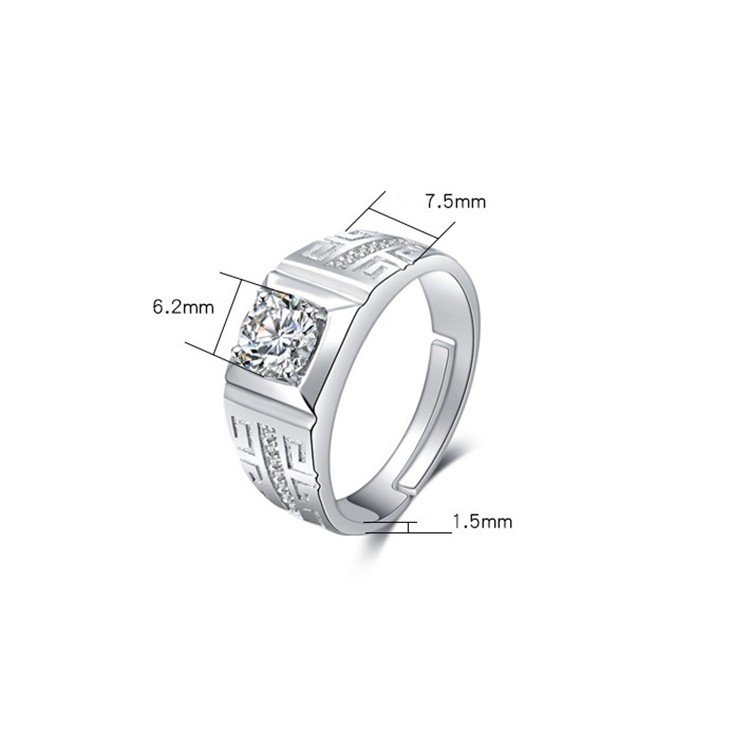 Nhẫn nam thời trang bạc Ý S925 - N66