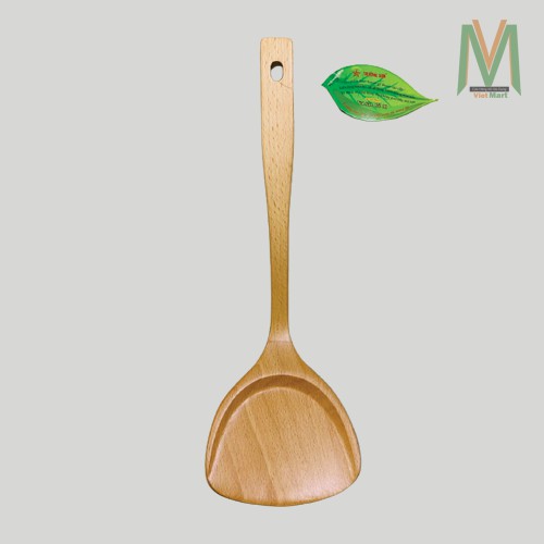 Vá Gỗ Sạn ( Xẻng ) 08 Miễn Phí Vận Chuyển Chiên Xào Nấu Ăn Gỗ Tự Nhiên Cho Chảo Chống Dính - Đồ Dùng Nhà Bếp Trường Sơn