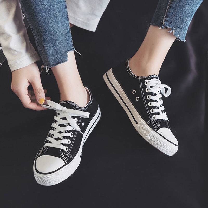 Giày thể thao sneaker nữ đế bằng cổ thấp Hàn Quốc FLOWER GT88 - Nguyentrang239