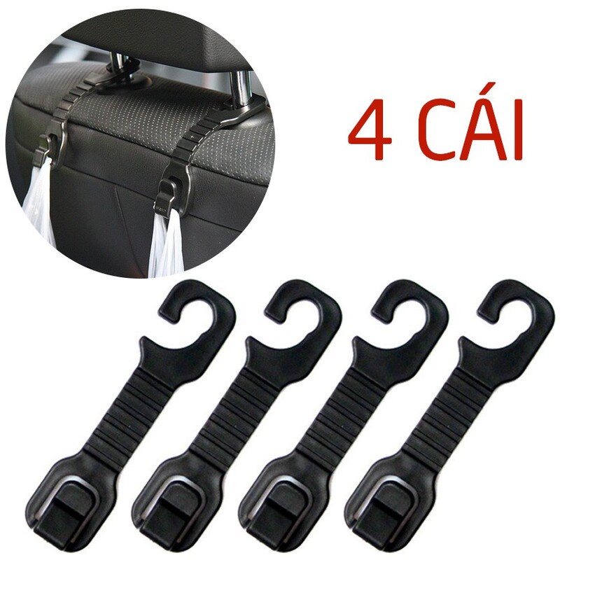 Móc treo đồ xe máy ô tô nhỏ gọn tiện lợi  móc treo đa năng gắn tựa đầu treo đồ vật sau ghế ô tô, xe hơi chịu tải