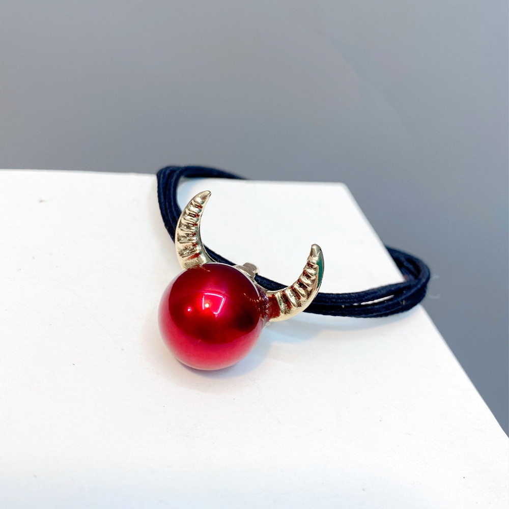 Dây Buộc Tóc Cao Su Co Giãn Đính Sừng Hươu Năm Mới 2022