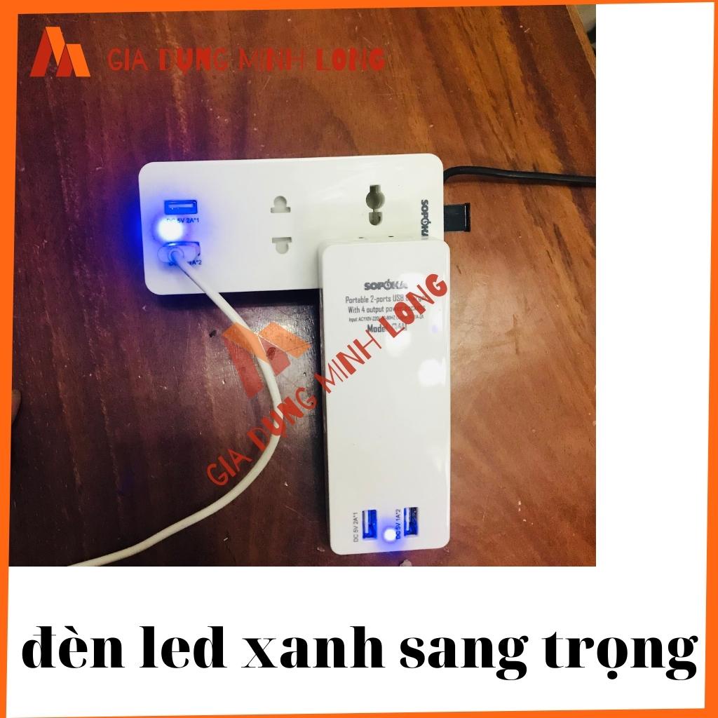 Ổ cắm điện thông minh SOPOKA Q2U Q4U ổ điện tích hợp cổng USB tiện lợi