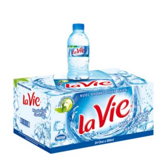 Thùng nước suối khoáng Lavie 24 chai × 350ml