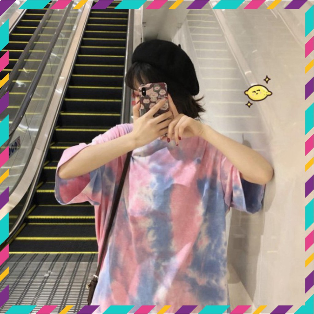 Áo Thun Tay Lỡ Form Rộng Loang Màu Siêu Hot🍁 Unisex nam nữ đều mặc được | BigBuy360 - bigbuy360.vn