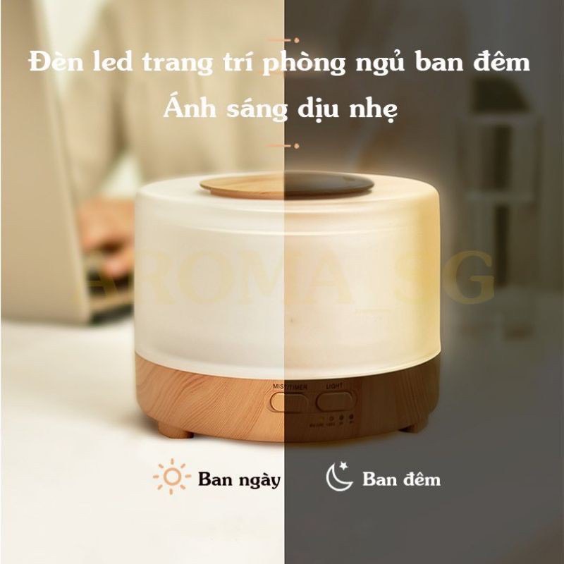 Máy Xông Tinh Dầu Nghe Nhạc Tích Hợp Loa Bluetooth, Remote Điều Khiển Từ Xa, Đèn Led 7 Màu, Tự Ngắt Khi Hết Nước