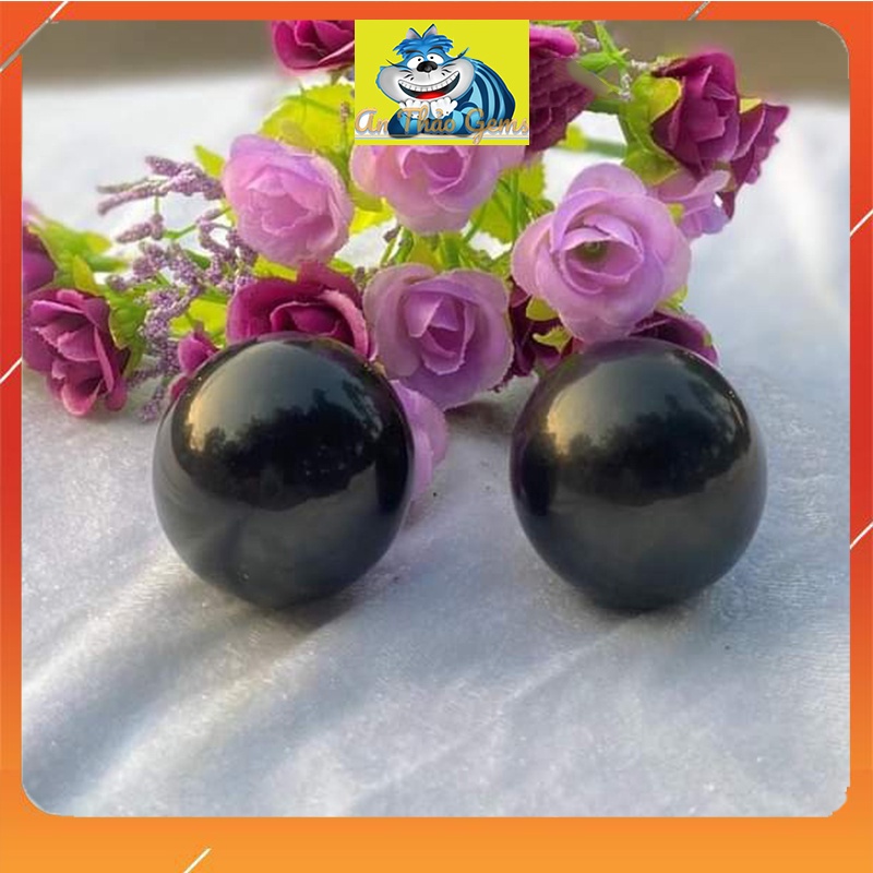 Quả Cầu Phong Thủy Mini Đá Tự Nhiên Nhiều Màu - Trang Trí Bàn Làm Việc - Size 2,8 - 3,3cm