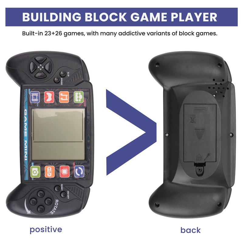 Pocket handheld video game console 3.5 inch lcd mini portable brick game player with built-in 23 + 26 games
