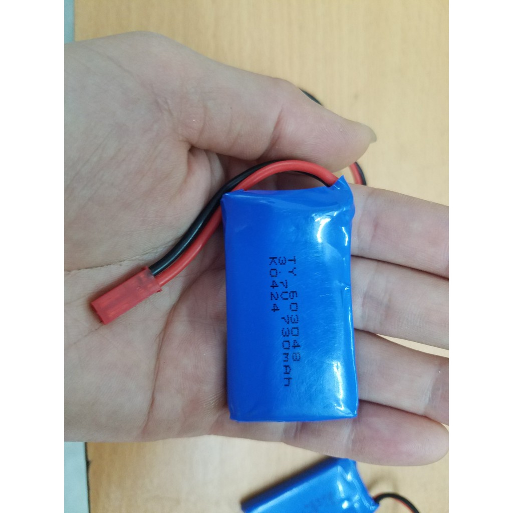 Pin sạc pin 3.7v 1200mah chân đỏ JST dùng máy bay,ô tô ... điều khiển từ xa,hàng mới 100%