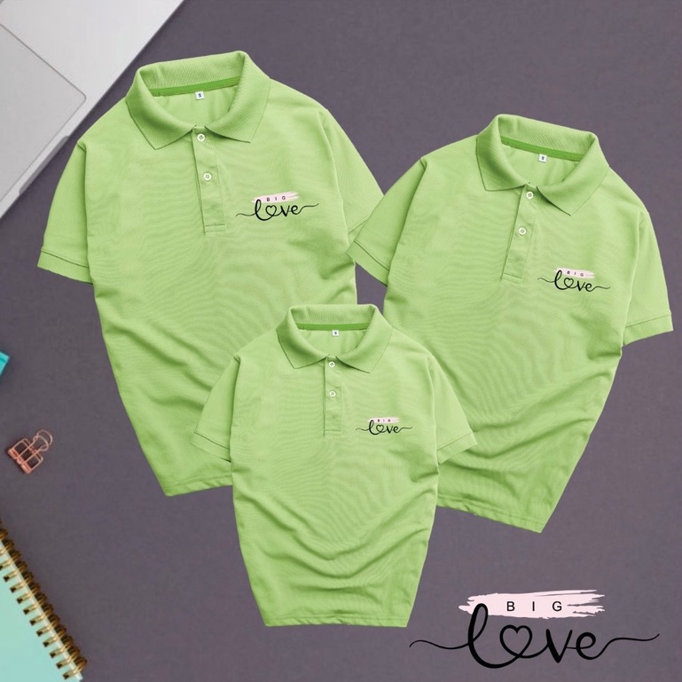 Áo Gia Đình Có Cổ . Chất Liệu Thun Poly Thái 4 Chiều Đủ Size Cho Tất Cả Các Thành Viên Trong Gia Đình Từ 8 Đến 100kg .