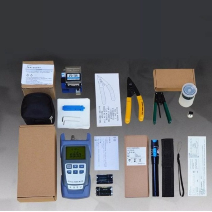 Bộ Dụng Cụ Thi Công Cáp Quang Cao Cấp 9 món + Tặng 1 Lọ Đựng Xăng Và Túi Đựng Gọn Gàng - Bảo hành 24 Tháng