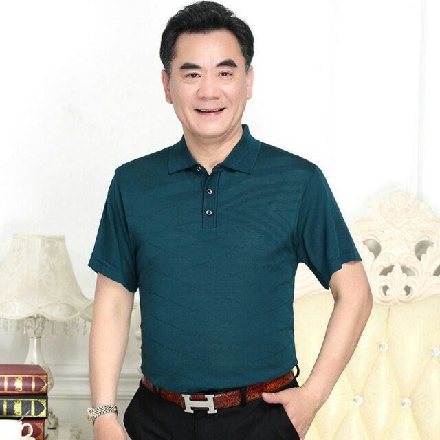 Áo phông polo trung niên hàng Quảng Châu