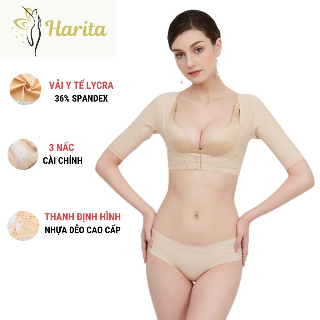 Áo định hình tay lưng gen nịt thon gọn bắp tay Harita cao cấp xuất Nhật