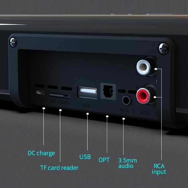 Loa Bluetooth Công Suất 20W, Hỗ Trợ Kết Nối TV, Màn Hình Led Hiển Thị Giờ, SUPER BASS Âm Thanh Vòm 3D