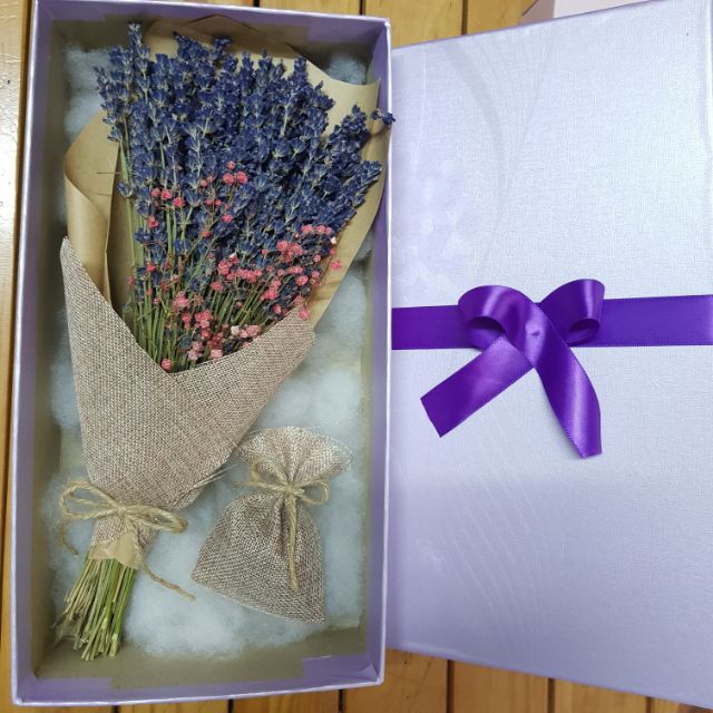 Hộp hoa khô lavender