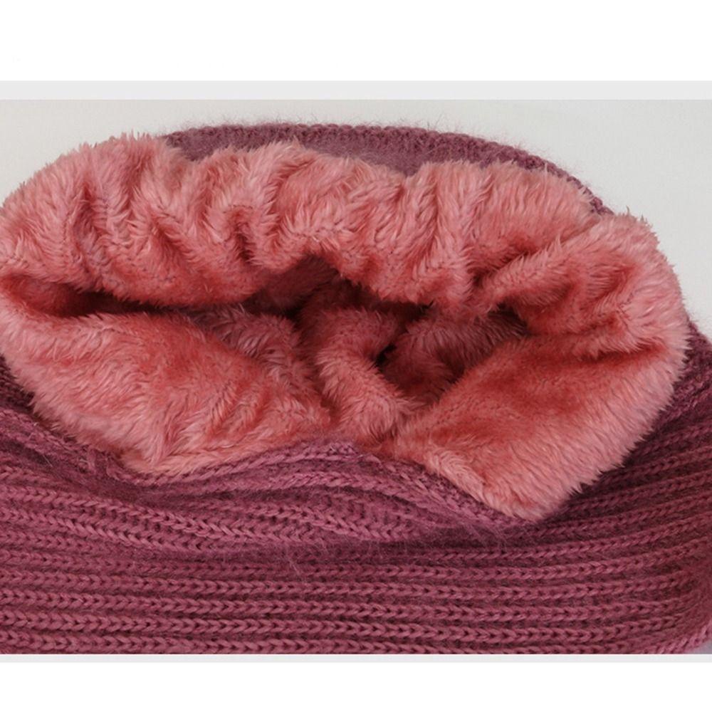 QQMALL Mũ beanie Trùm Đầu Bảo Vệ Tai Chống Gió Màu Trơn Giữ Ấm Tiện Dụng