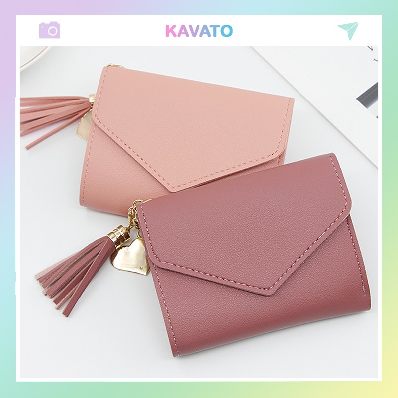 Ví nữ nhỏ gọn bỏ túi mini cao cấp cầm tay đựng tiền cute KAVATO VD70