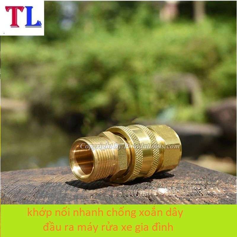 Bộ cút nối nhanh chống soắn dây máy xịt rửa xe cao áp