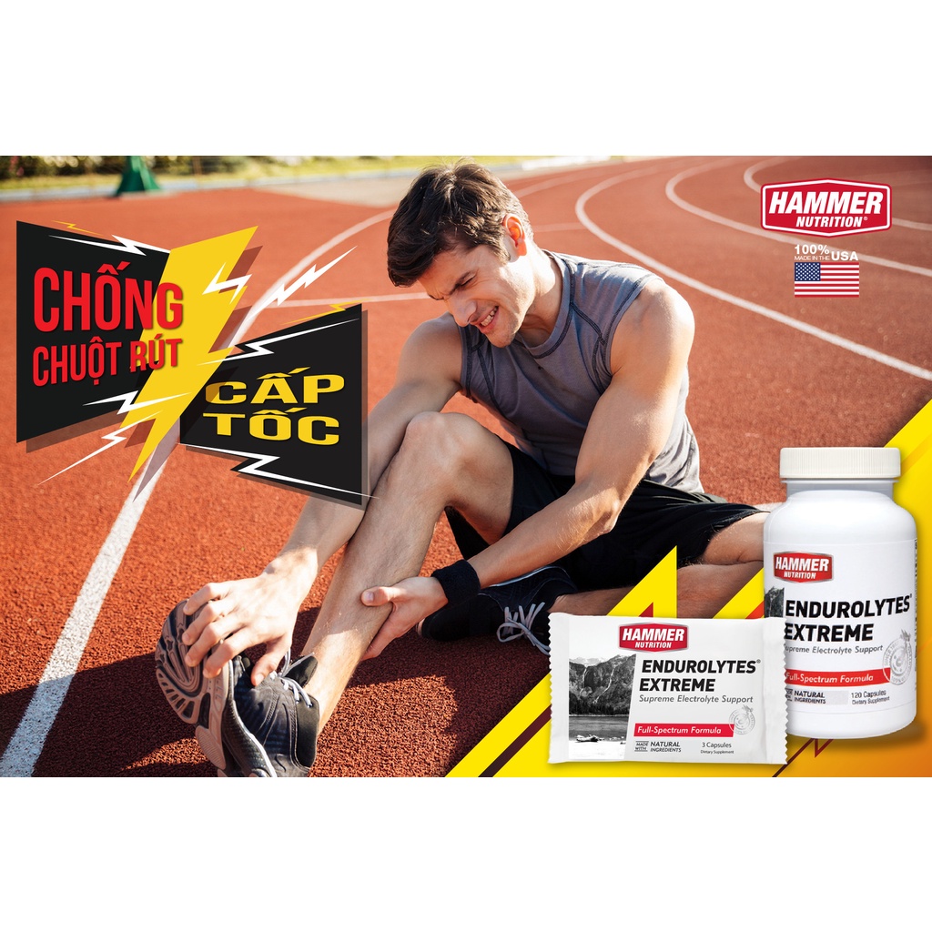 Viên muối điện giải Endurolytes Extreme Hammer Nutrition - Ngăn ngừa chuột rút trong điều kiện khắc nghiệt