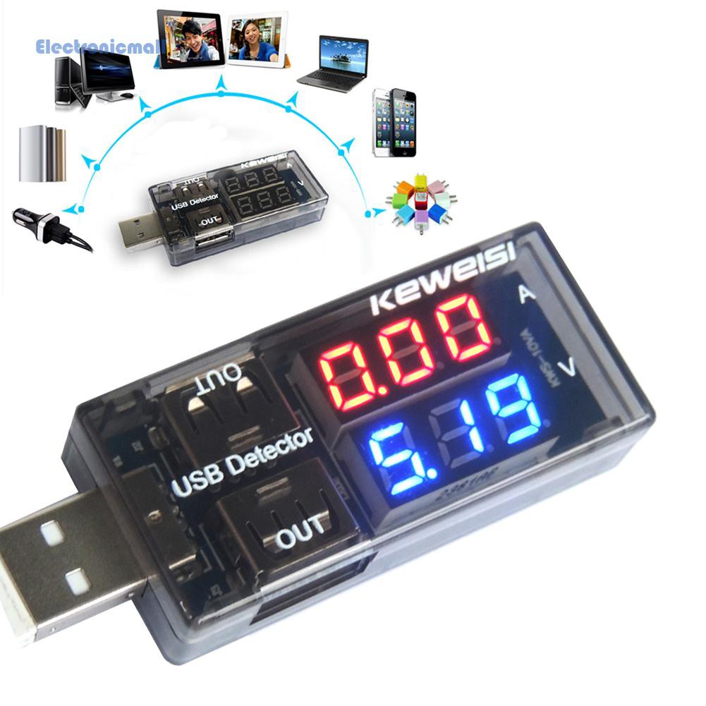 Đồng hồ đo điện áp có cổng sạc USB