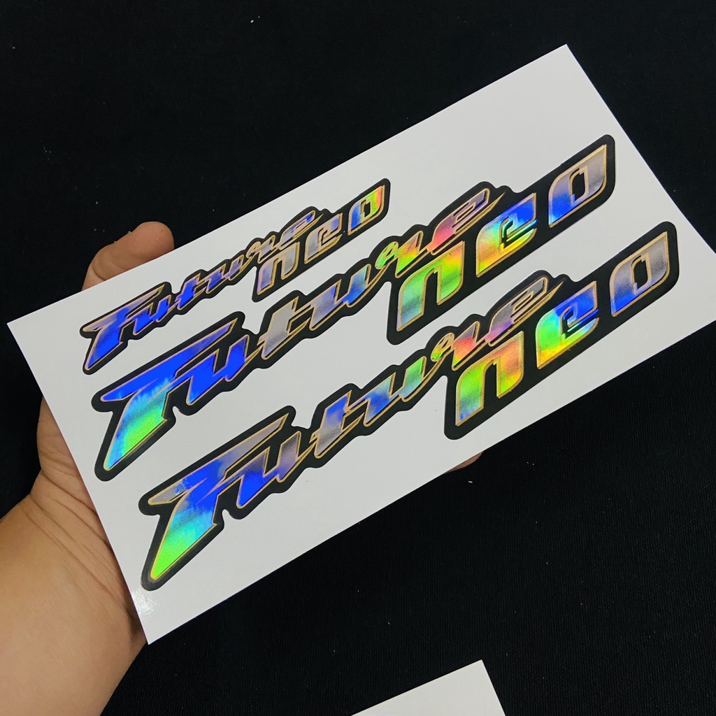 Bộ tem chữ logo FUTURE NEO GT chất liệu crom bóng 7 màu sử dụng dán xe Honda